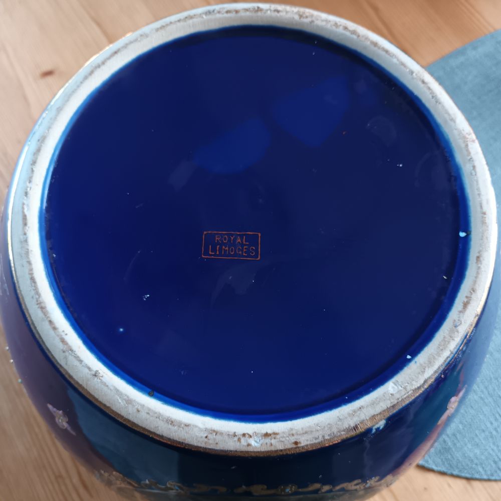 cache pot peint 19 siecle femme jardin peinture d&eacute;co salon Décoration