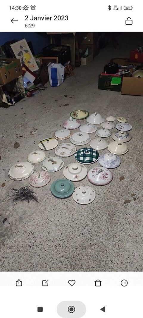 Couvercles en Fa�ence 50 Azay-le-Rideau (37)