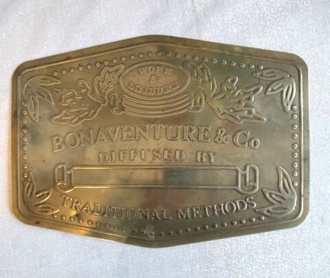 Plaque en laiton Bonaventure. 60 Vierzon (18)