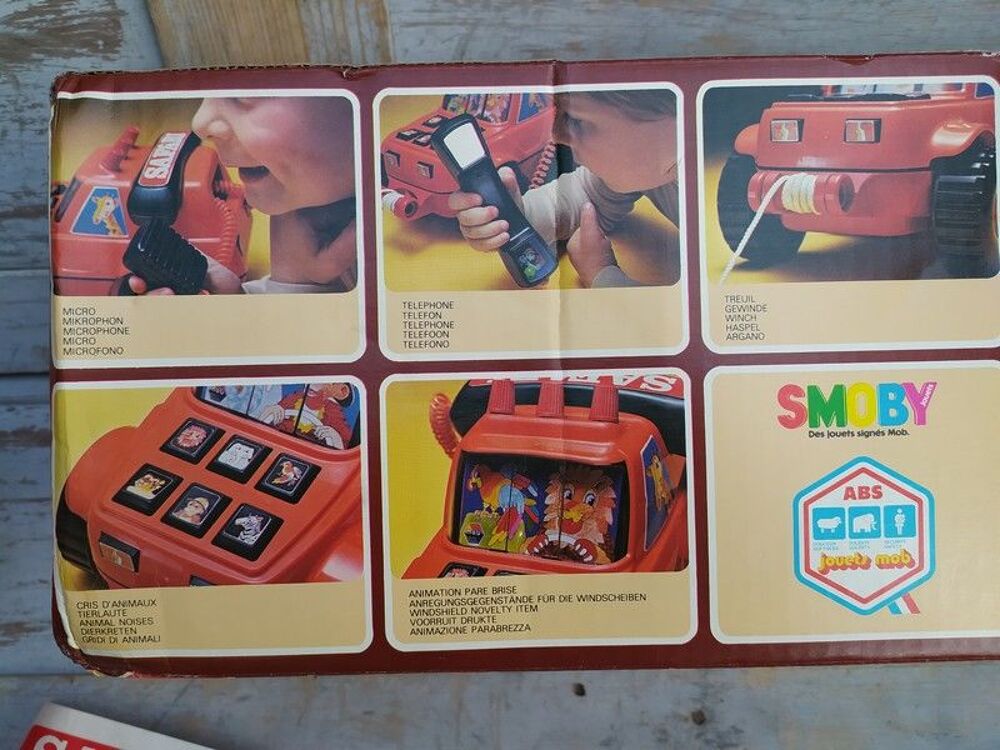 Jouet Vintage Smoby Auto Safari Ann&eacute;es 70/80 