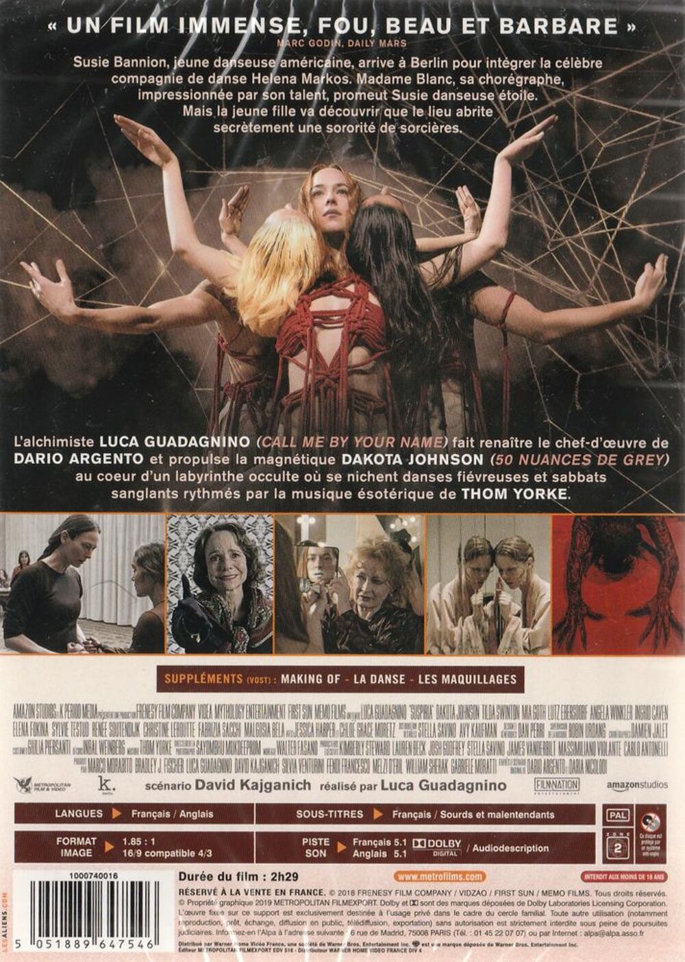 Suspiria DVD et blu-ray
