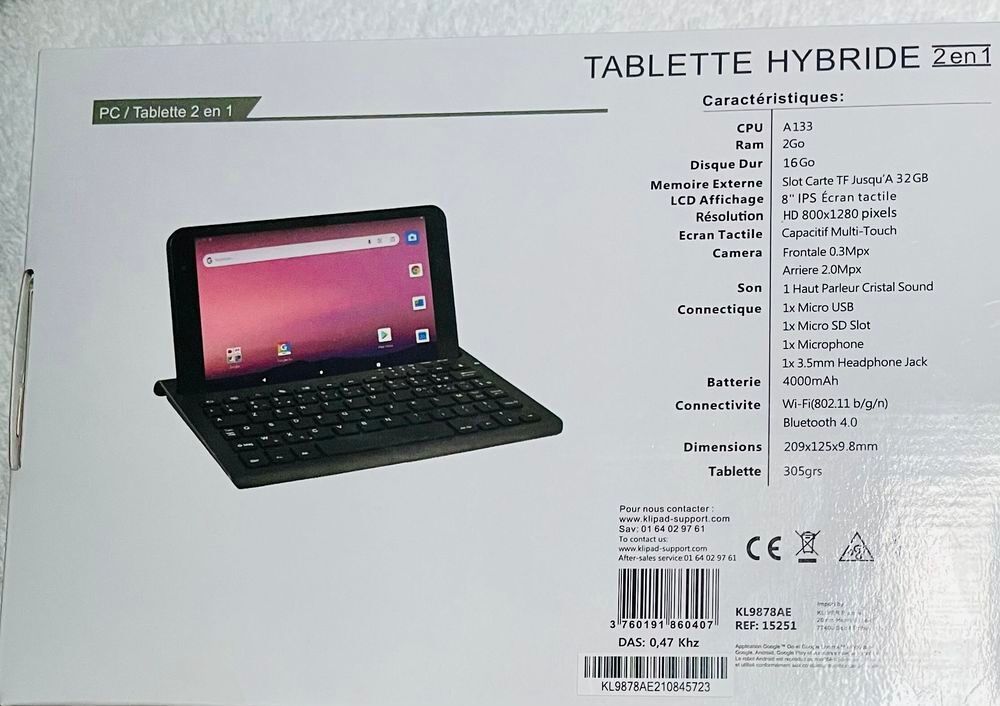 Tablette , avec clavier Téléphones et tablettes