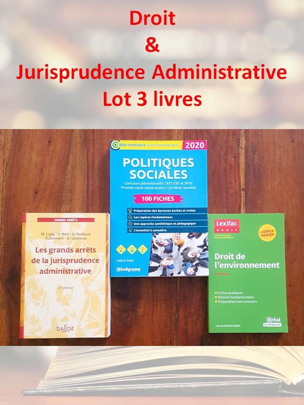 Droit &amp; Jurisprudence Administrative - Lot 3 livres Livres et BD