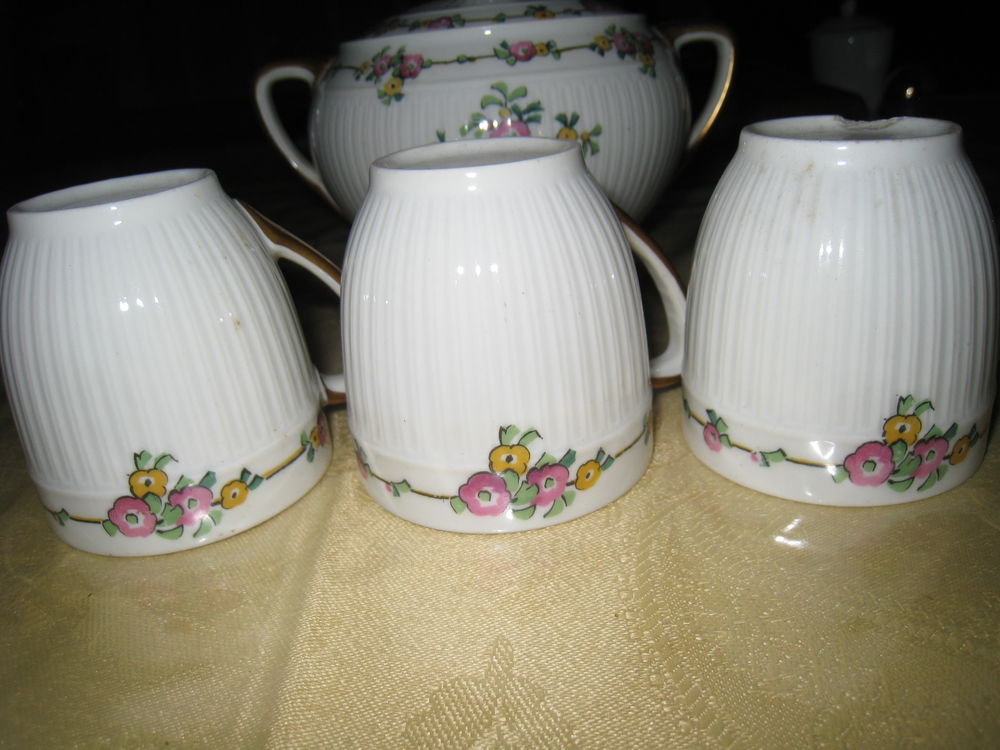 Sucrier et 3 tasses 1950 GDA Cuisine
