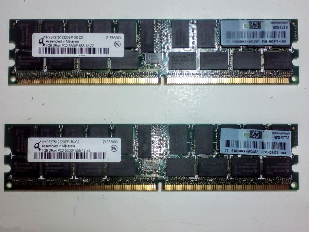 M&eacute;moires Serveur RAM 2 x 4 Go
Matériel informatique