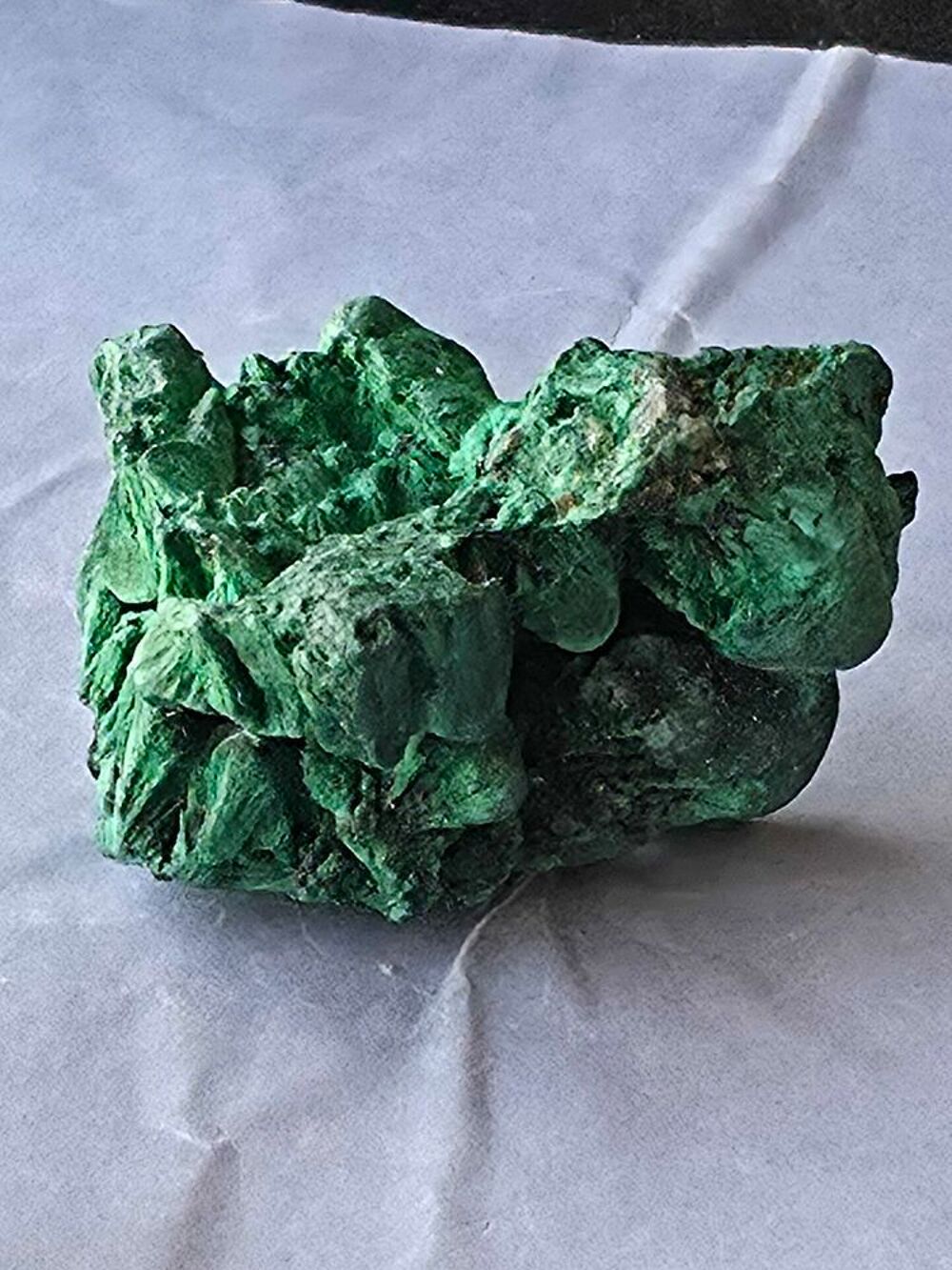 Pierre Naturelle Malachite Stalactite Fibreuse Katanga RDC 58g Collection 