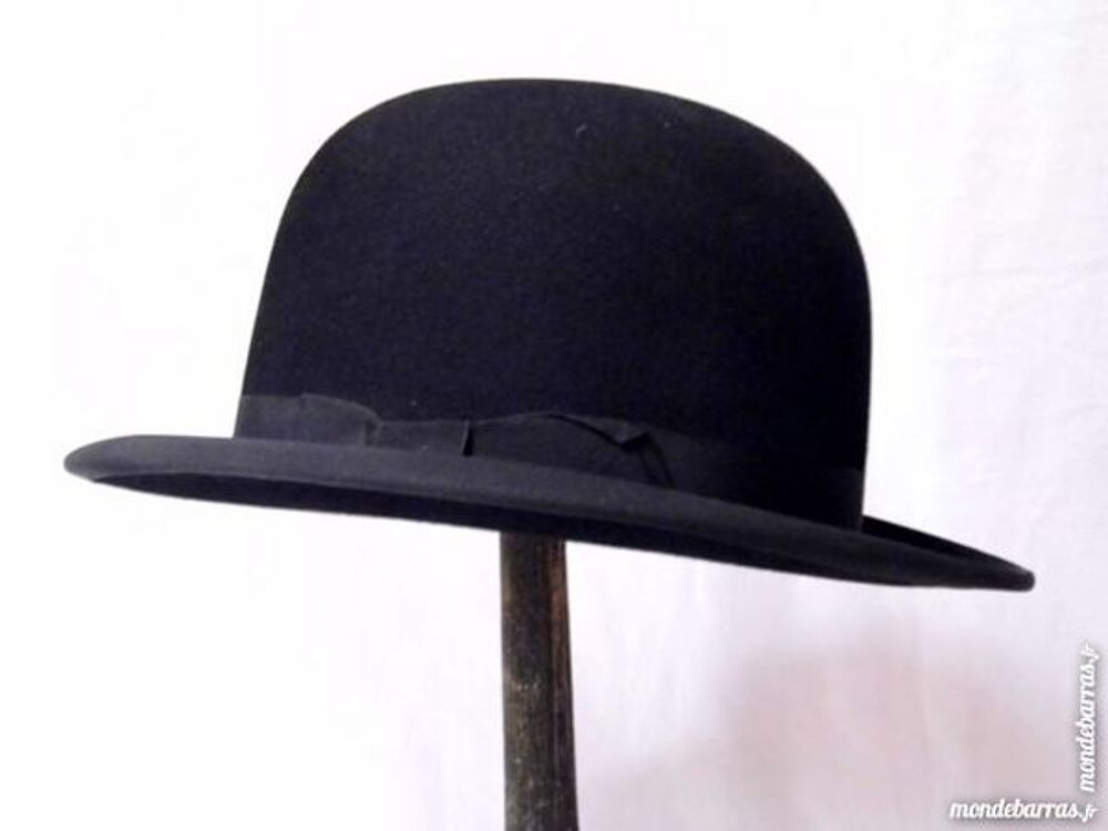 Veritable et authentique CHAPEAU MELON TIRARD art deco + Boite BERGUES chapellerie Sicard Carbon 