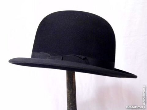 Veritable et authentique CHAPEAU MELON TIRARD art deco + Boite BERGUES chapellerie Sicard Carbon 45 Petite Synthe (59)