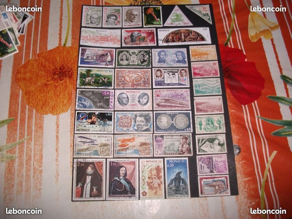 Dispoliste timbres MONACO neufs (**) et oblit&eacute;r&eacute;s (ob) 