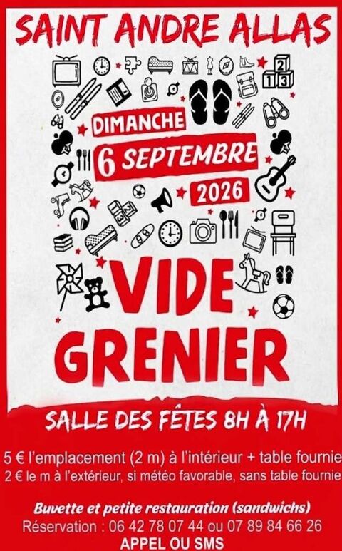 VIDE GRENIER A ST-ANDRE-ALLAS 24200 Saint-André-d'Allas (24)