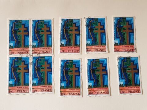 Timbre France Oblitr 1977 Au Gnral de Gaulle lot 1.40 eu 0 Marseille 9 (13)