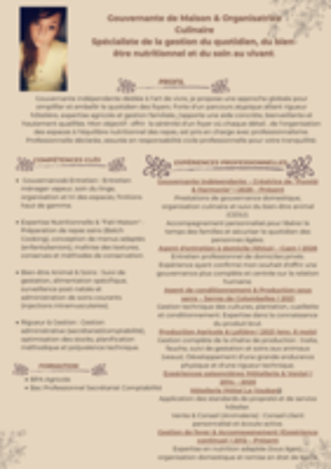   Gouvernante à domicile ? Aide, ménage, cuisine & bien-être  
