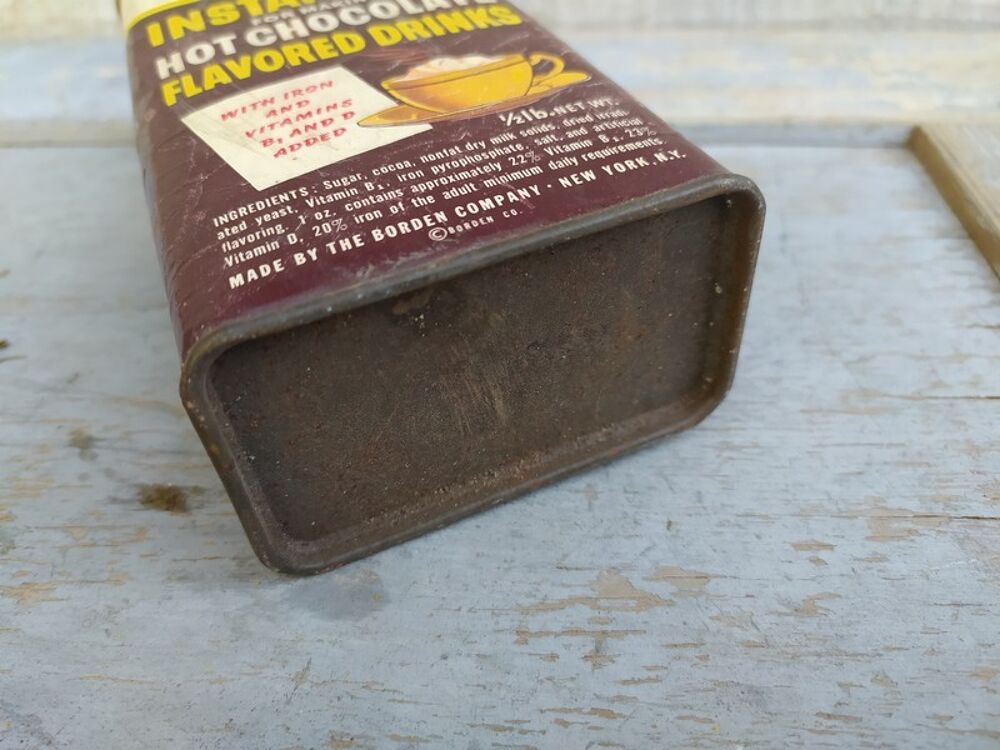 Ancienne Boite Publicitaire Borden's Chocolate US Tin Box 