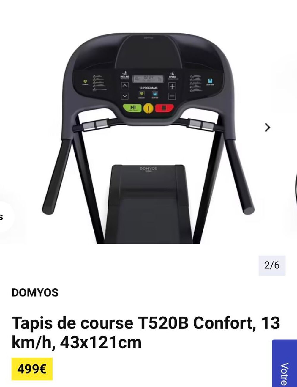 Tapis de course T520B domyos decathlon Sports