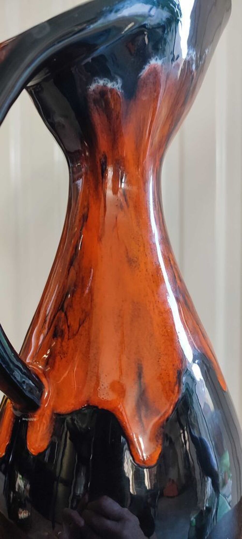 Vase pichet ceramique flamm&eacute;e Vallauris 1960 