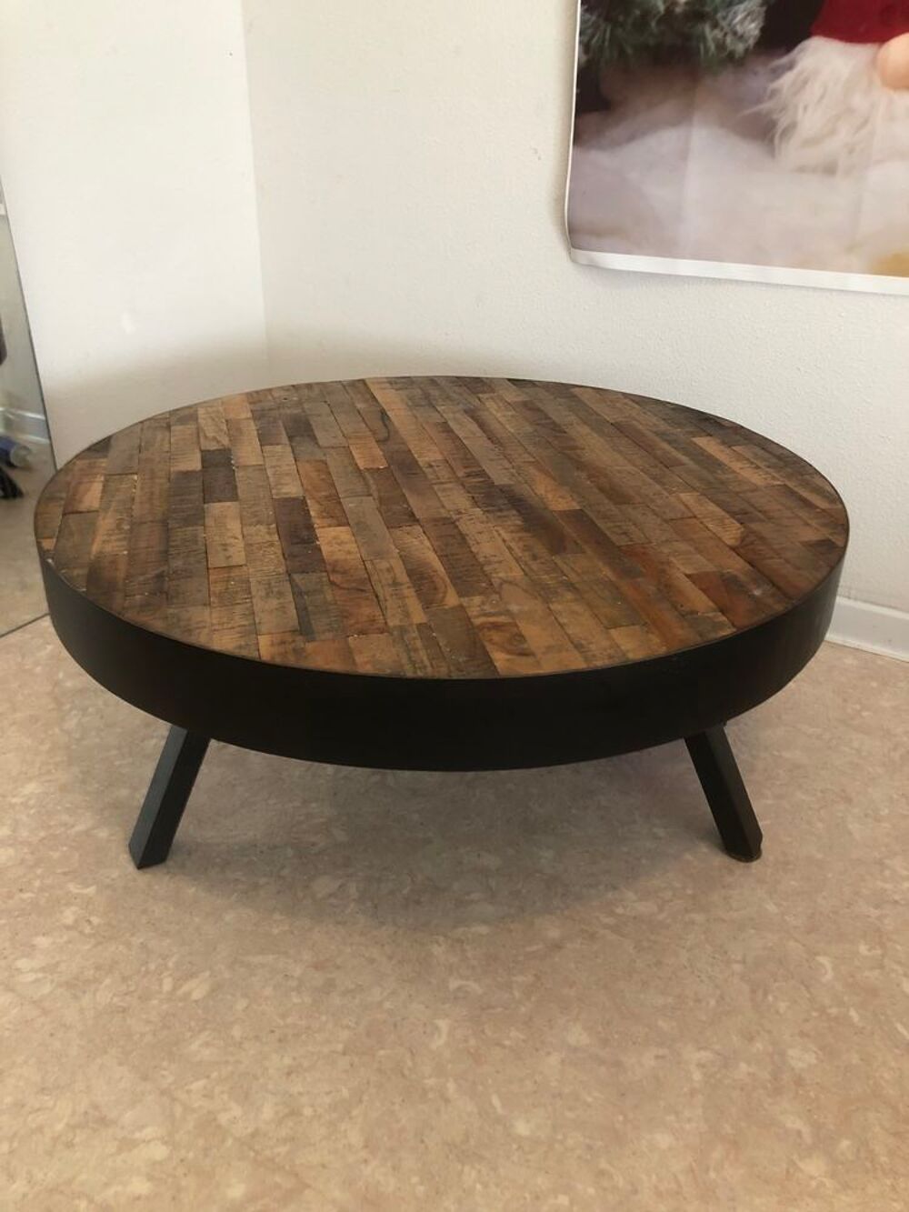 table basse en bois recycl&eacute; Meubles
