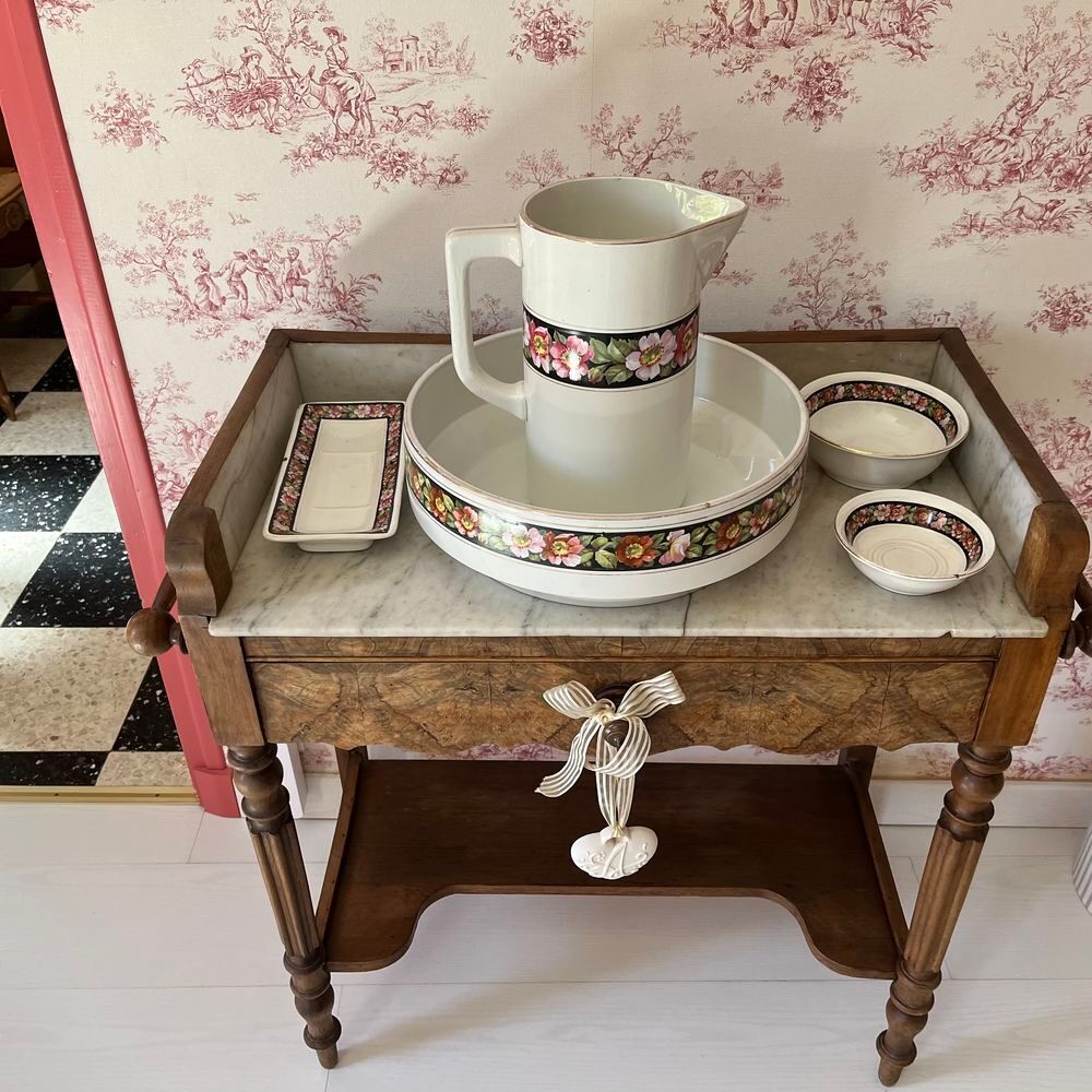 Table de toilette compl&egrave;te et son Miroir Meubles