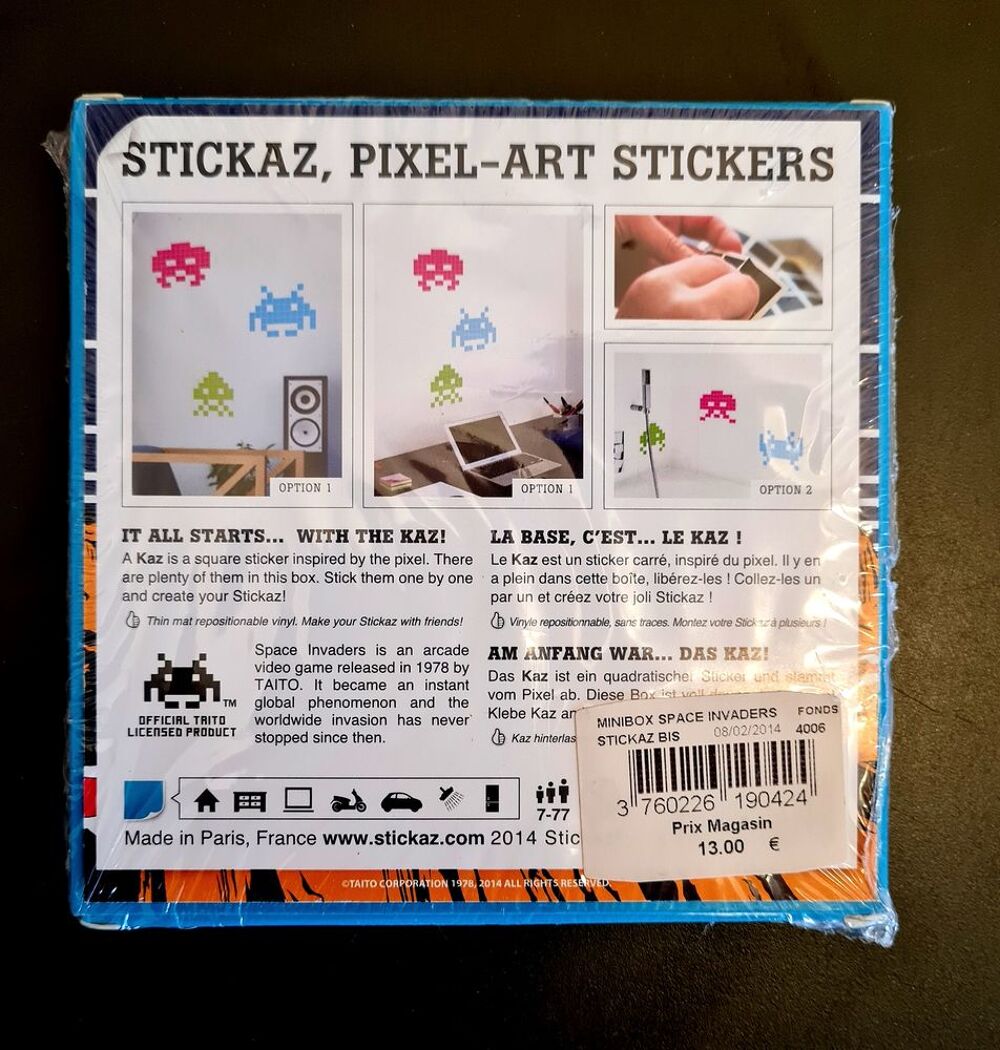 Space Invaders stickers 