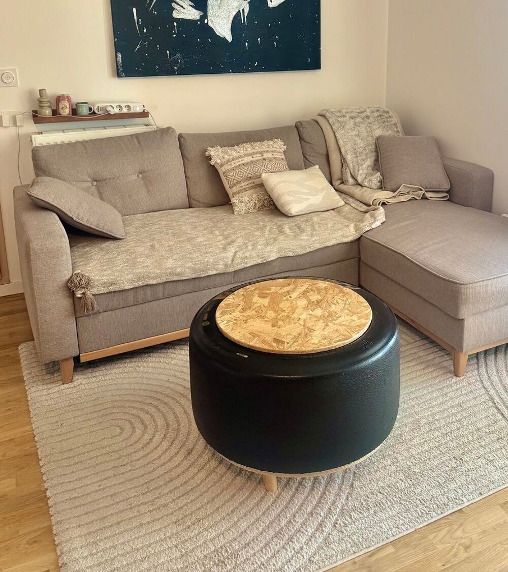 Table basse originale en pneu Michelin ? avec rangement Meubles