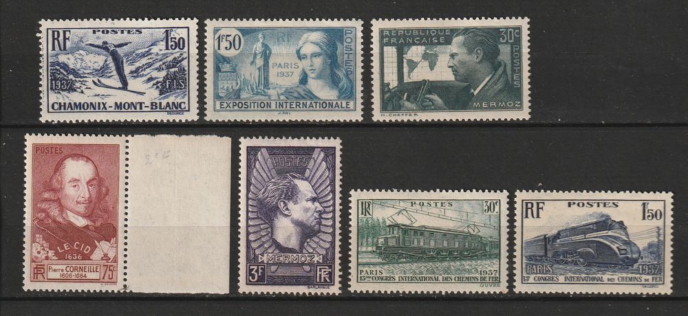 Timbres Neufs N&deg;334 &agrave; 340 