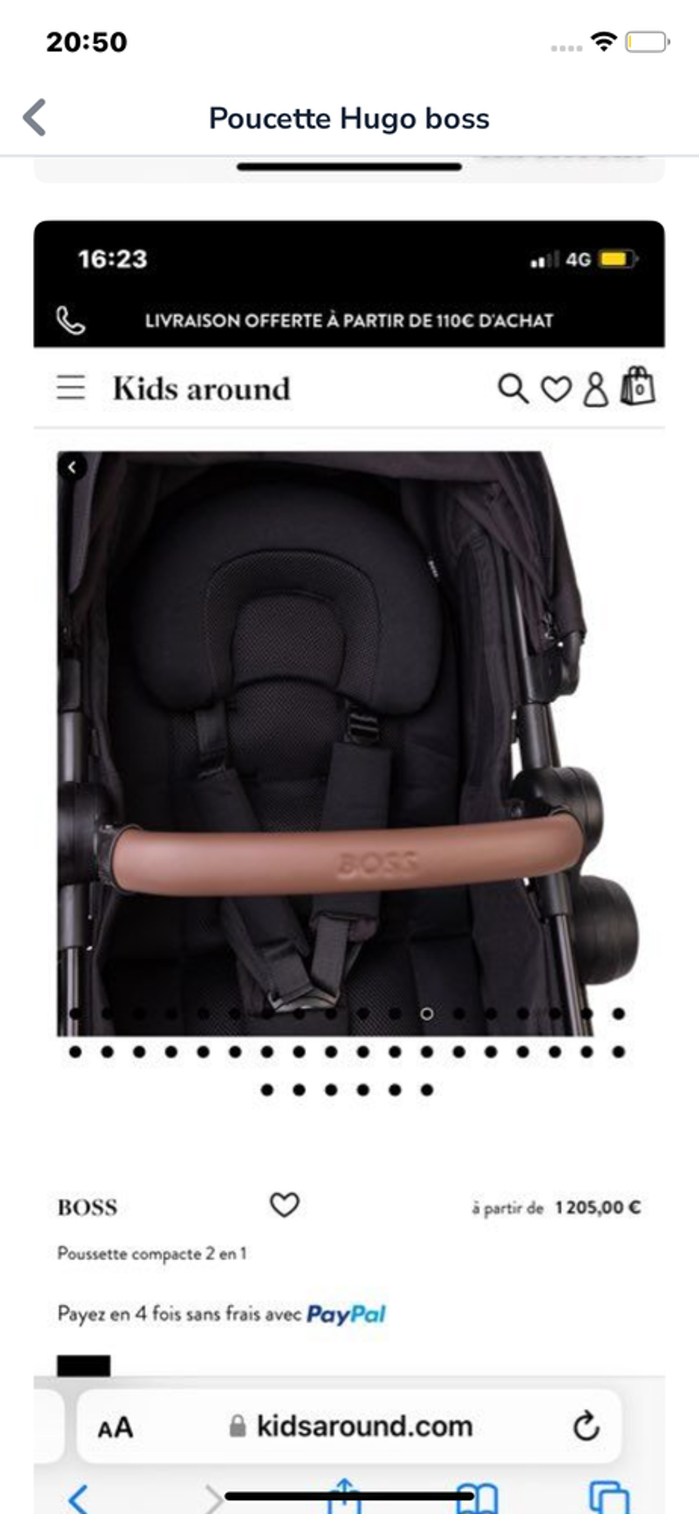 Poucette Hugo boss Puériculture