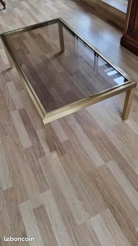 Table basse vitre en laiton 80 Illkirch-Graffenstaden (67)