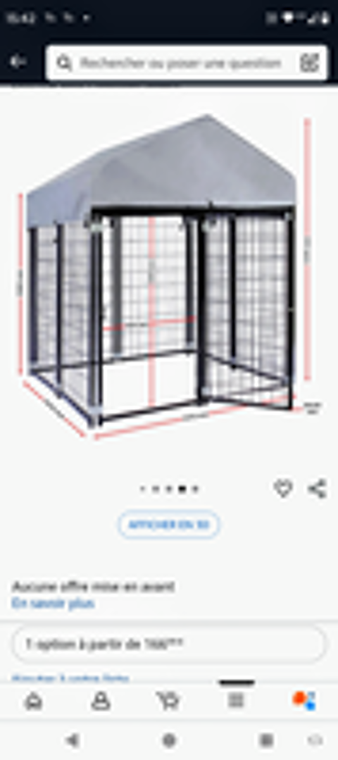   Bonjour chenille chien avec bche de toiture 110 