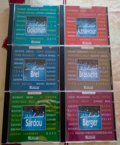 6 CD  �Ils chantent...�  Goldman, Brel... 20 Nantes (44)