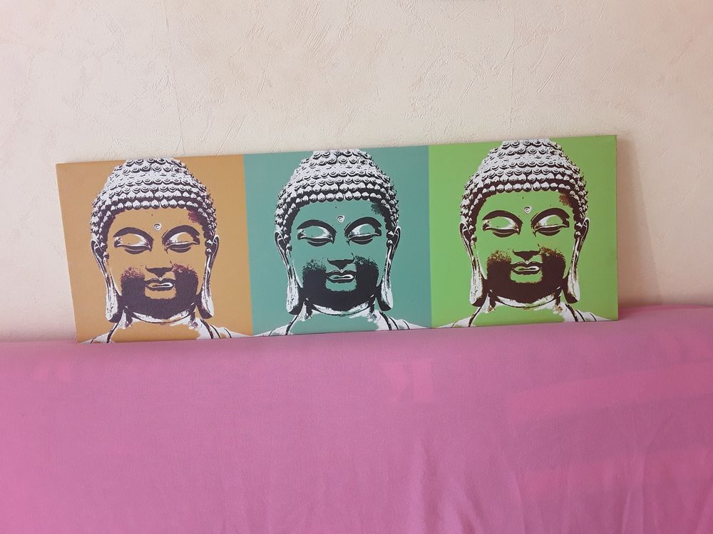 tableau bouddhas en toile Dcoration