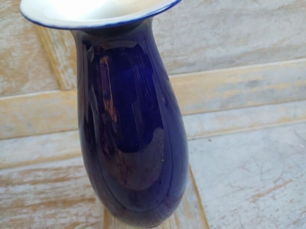 Vase Porcelaine Bleue Cobalt Style S&egrave;vres Décoration