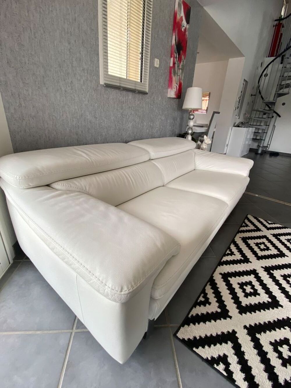 Canap&eacute; cuir haut de gamme Mobilier de France Meubles