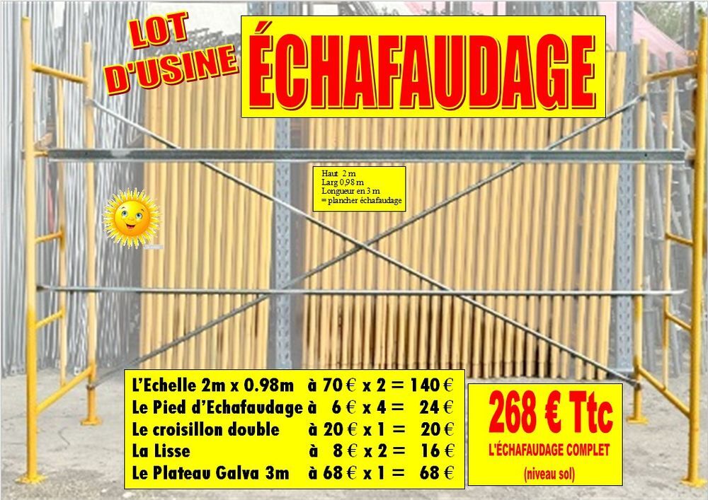  BETONNIERES- BARRIERES-CLOTURE - Tres gros lot de destockage DIVERS materiels batiment- Bricolage