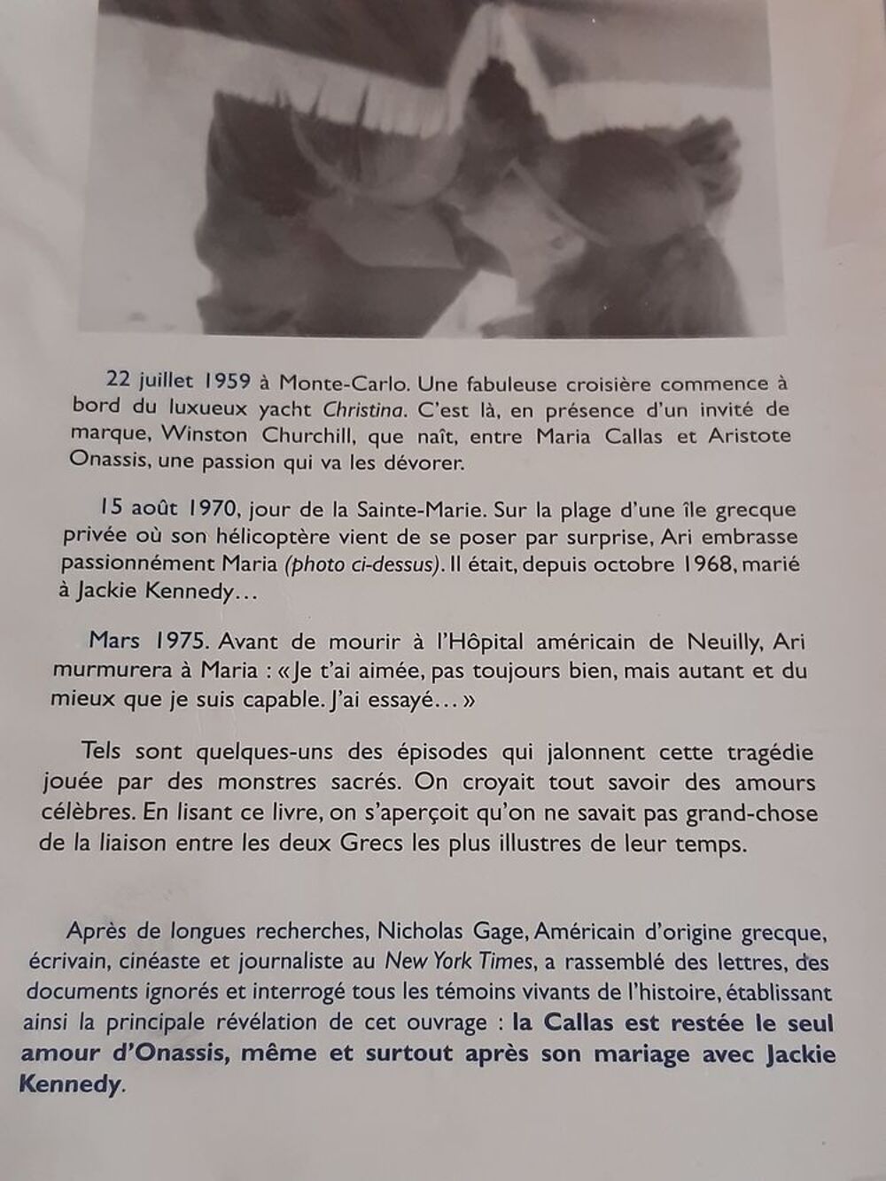 Onassis et la Callas de Nicholas Gage Livres et BD