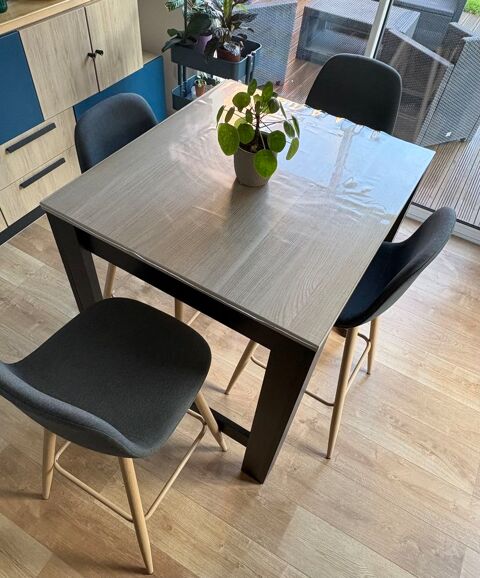 Table haute style industriel en bois - 131 cm 120 Saint-Erblon (35)