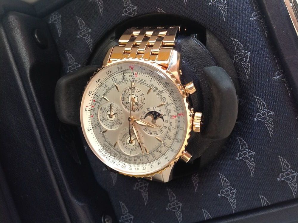 Montre Breitling grande complication en or datant de 1998 Bijoux et montres