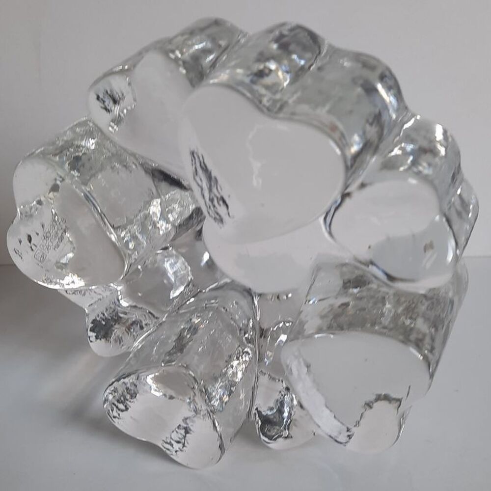 Bougeoir vintage " glasdesign georgsh&uuml;tte handarbeit " Décoration