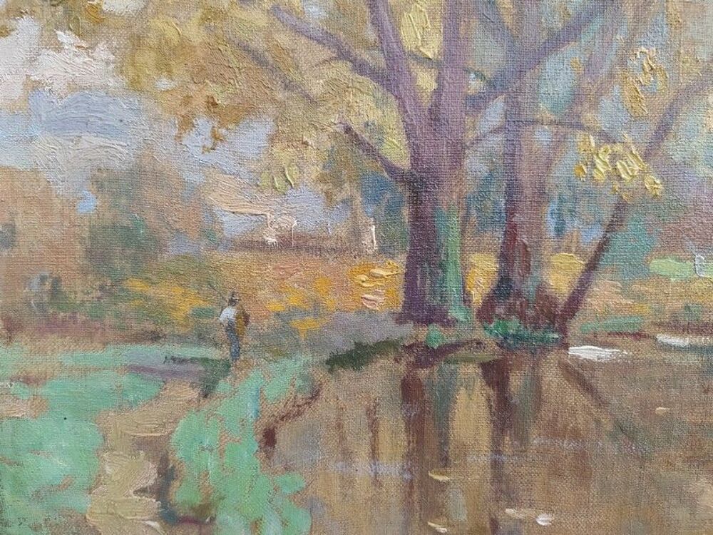 Charles Hirlemann Tableau Paysage L'Orne en Automne 