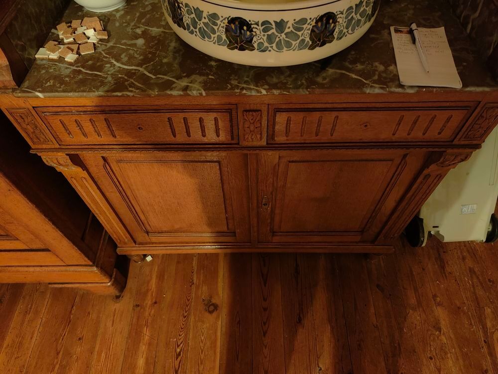 meuble lavabo avec vasque, broc et support savon Meubles