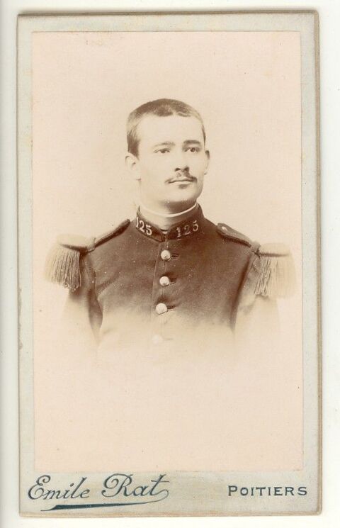 Photo Militaire 125e R�giment Infanterie �mile Rat Poitiers 7 Loches (37)