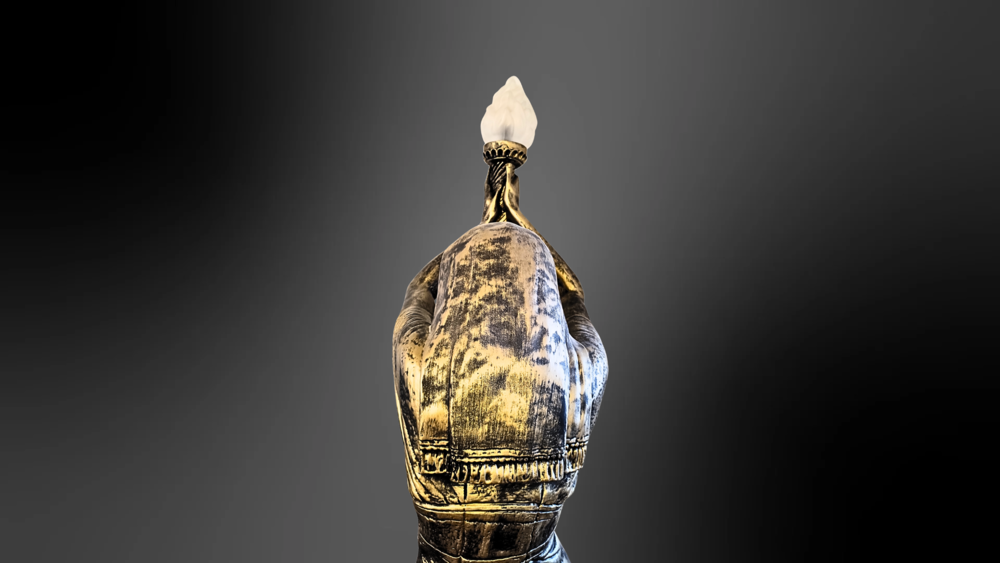 Superbe Statue-Lampe de style Egyptien Décoration