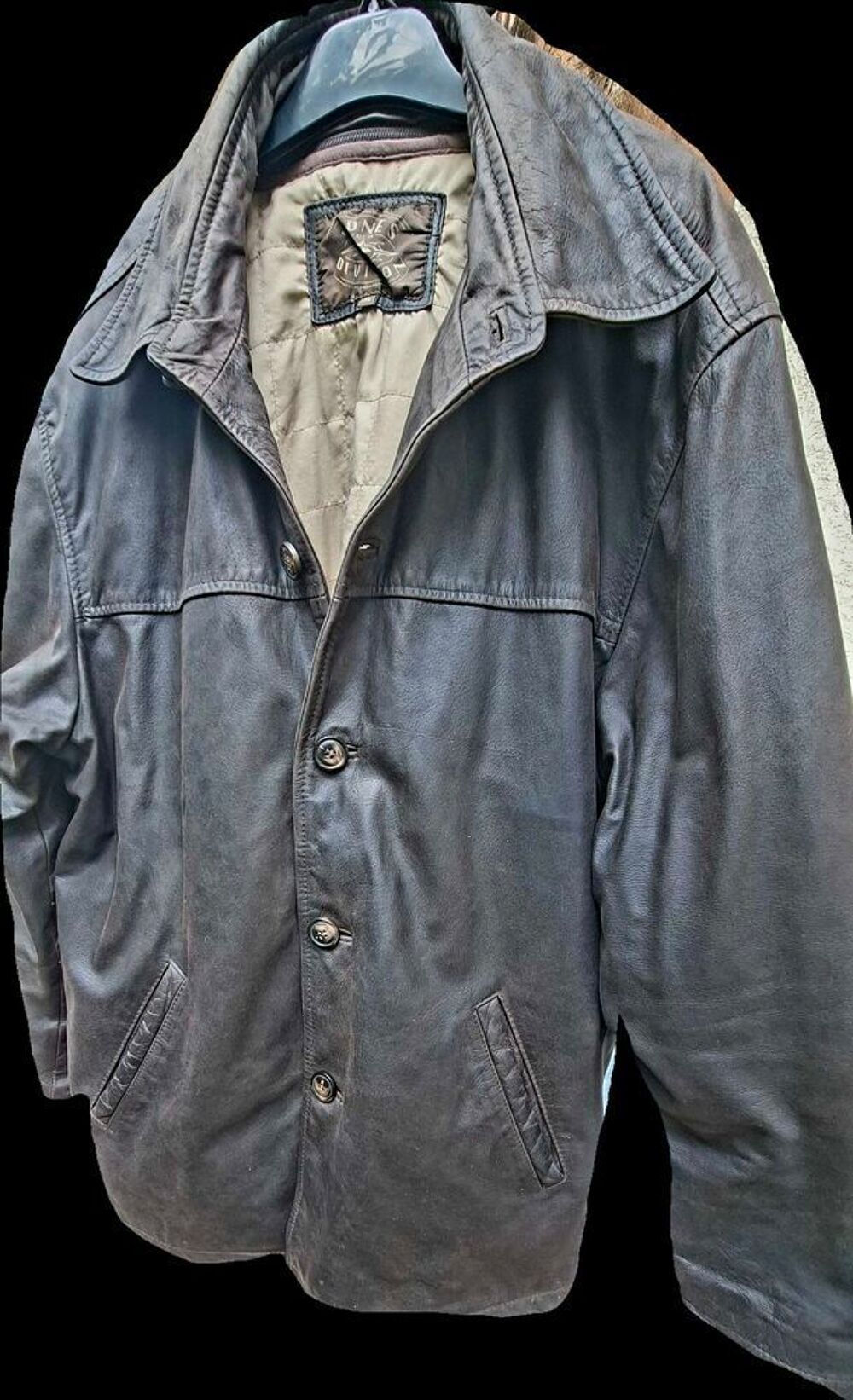 blouson homme XL cuir v&eacute;ritable Vêtements
