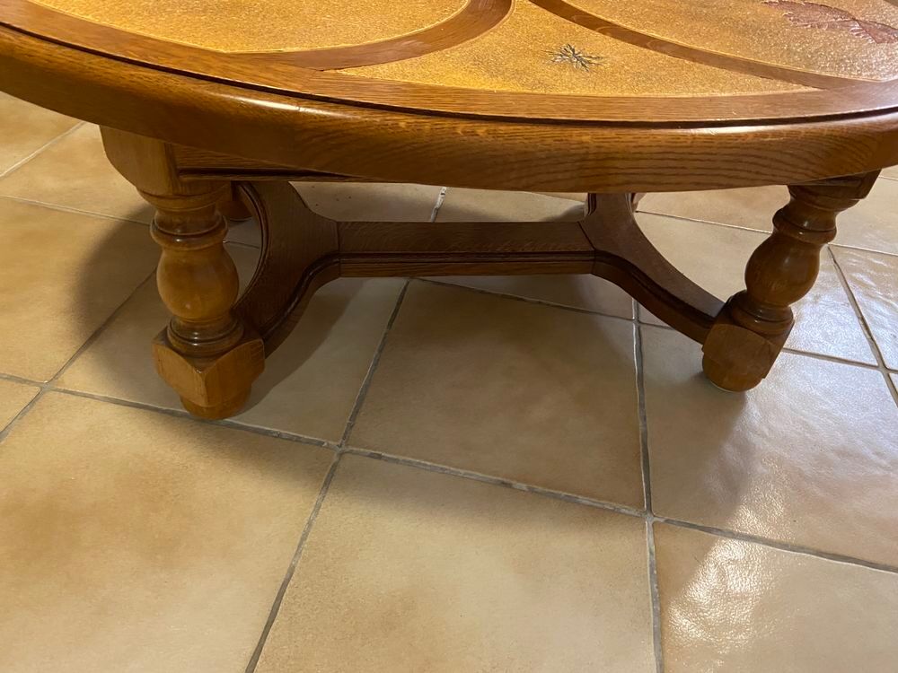 TABLE DE SALON OVALE CHENE 
Meubles