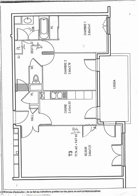  Appartement � louer 3 pi�ces 80 m�