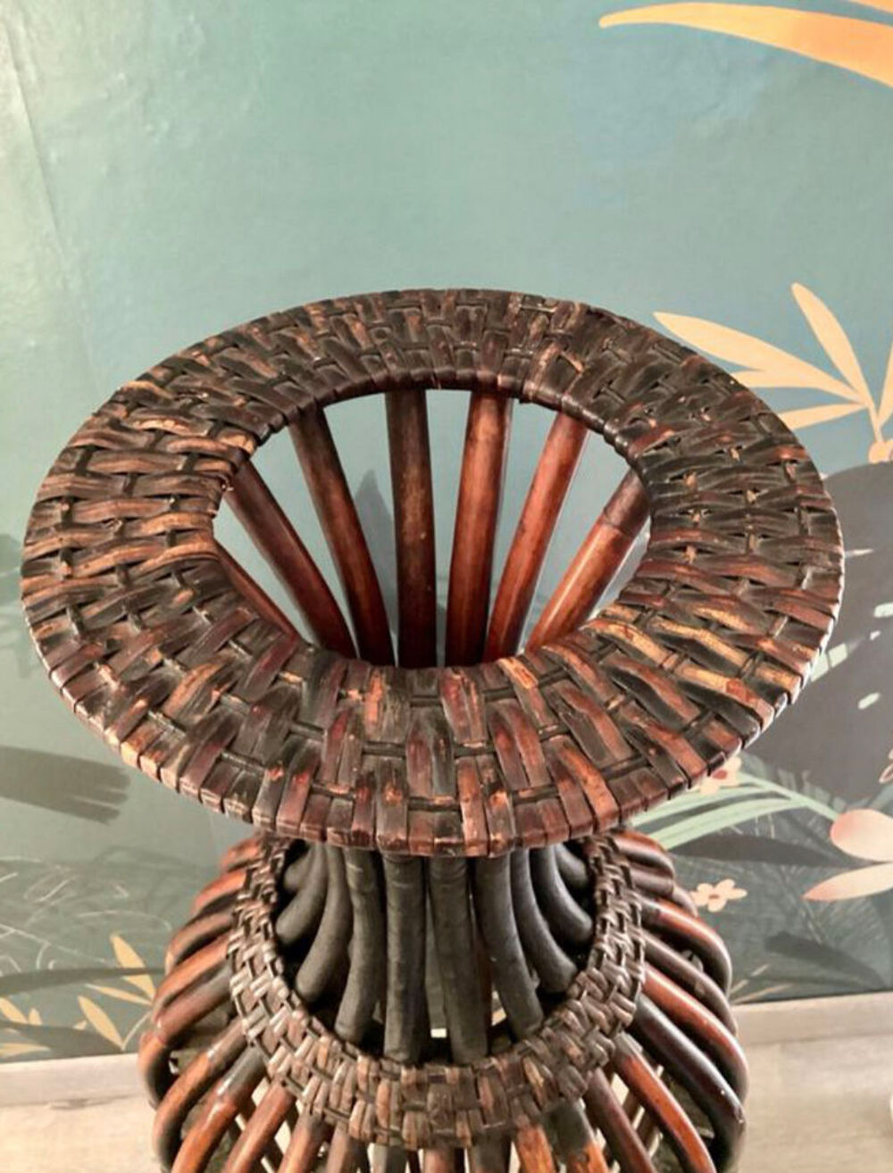 Grand vase rotin Décoration