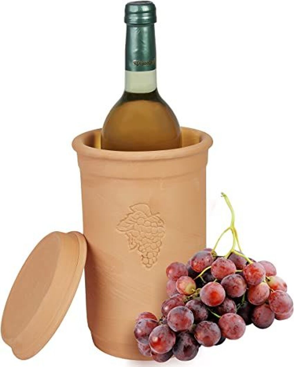 Seau &agrave; vin de style rustique en terre cuite Cuisine