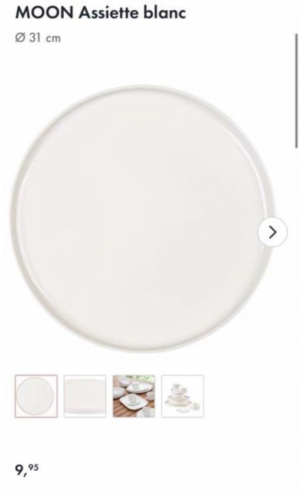 Lot assiettes blanches porcelaine - CASA Cuisine
