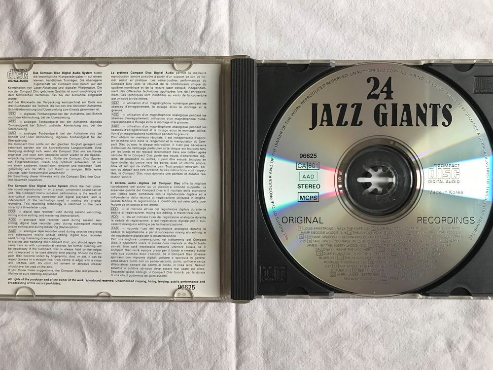 CD 24 Jazz Giants CD et vinyles