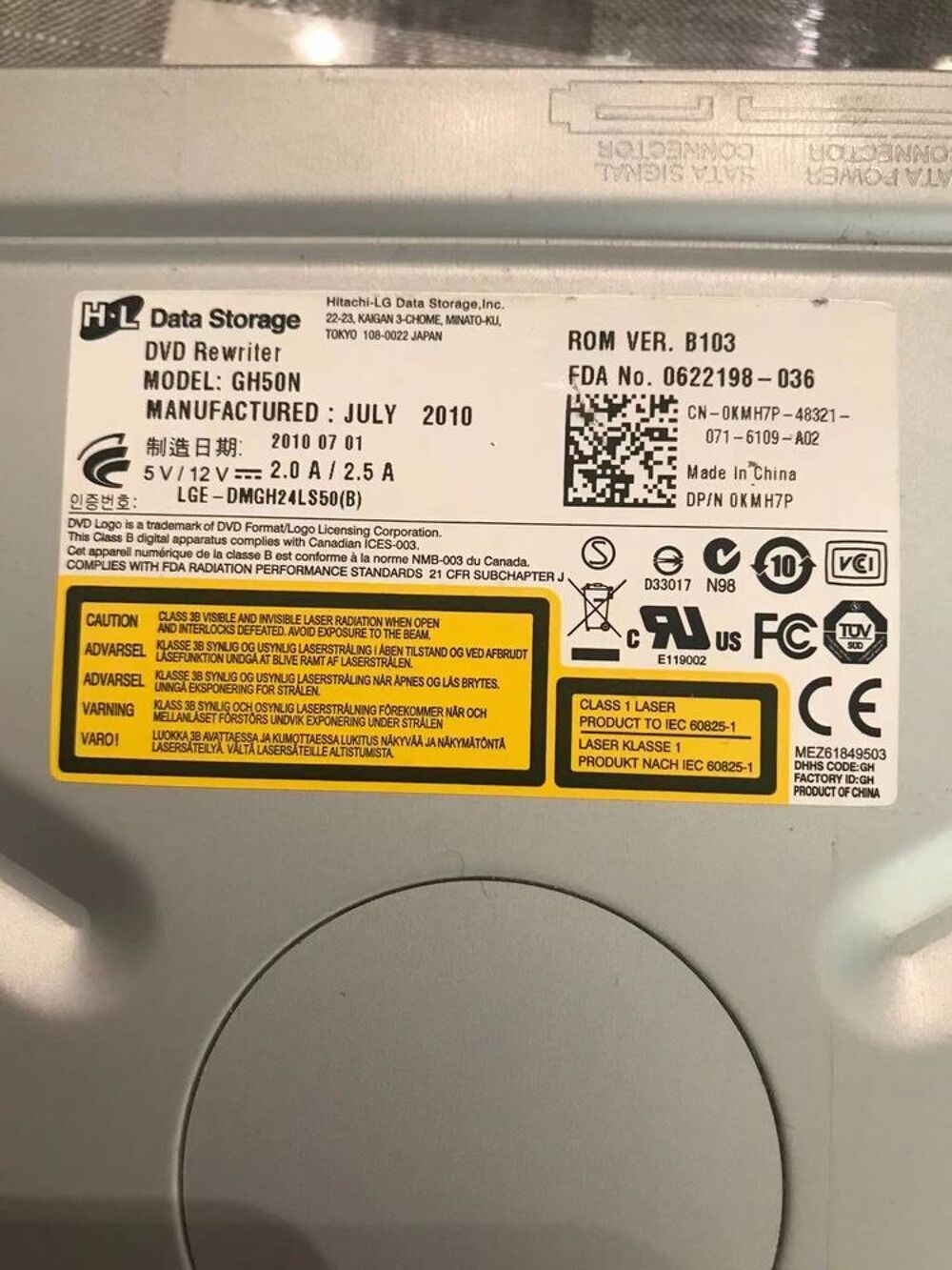 DVD Graveur Writer Samsung SH-S223F/RSMN et Hitachi GH50N Matériel informatique