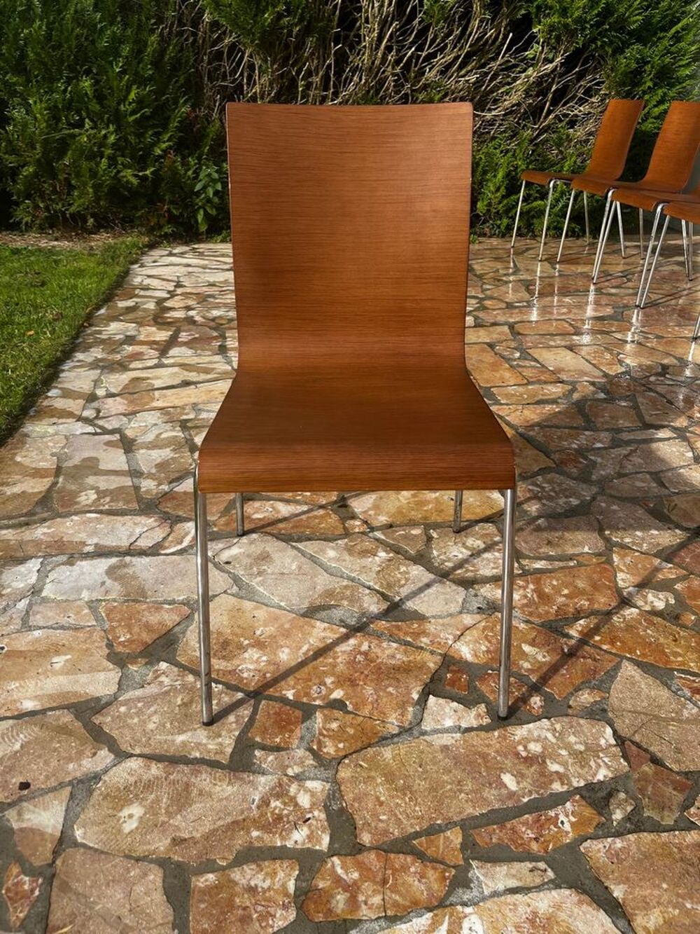 Lot de 6 chaises design bois et m&eacute;tal en tr&egrave;s bon &eacute;tat Meubles