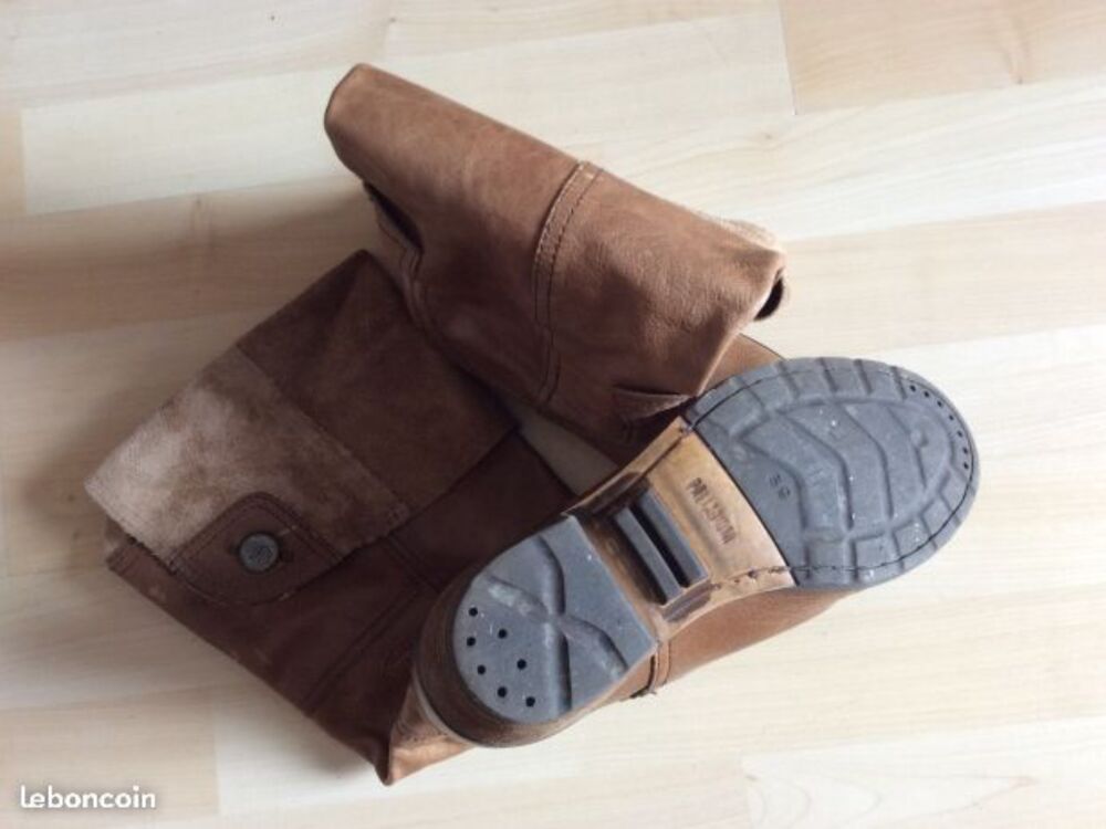 bottes palladium cuir fauve Chaussures